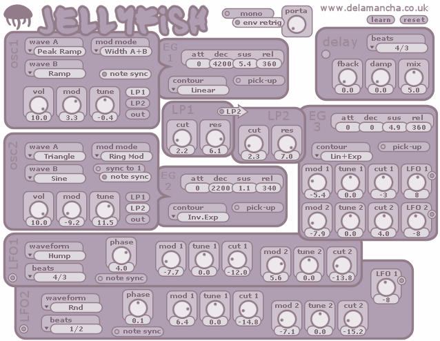 jellyfish free software-synthesizer by de la Mancha