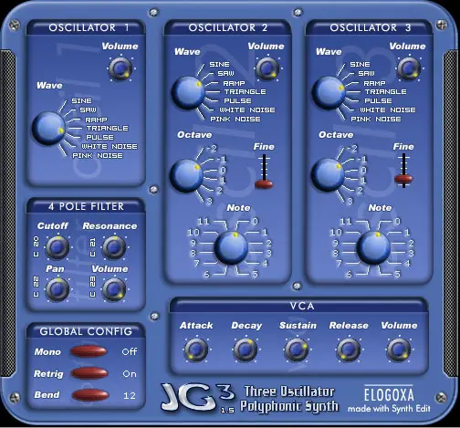 JG-3 free software-synthesizer by Elogoxa