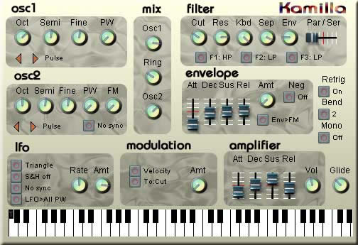 Kamilla free software-synthesizer by Scoofster