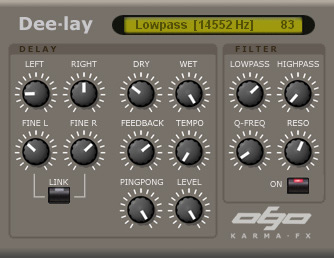 KarmaFX Dee-lay free delay | echo by Karma FX
