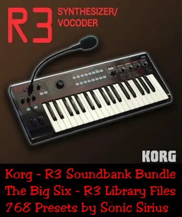 Korg - R3 Synthesizer - The Big Six - Free Soundbank Bundle free loop-sample-pack by Sonic Sirius