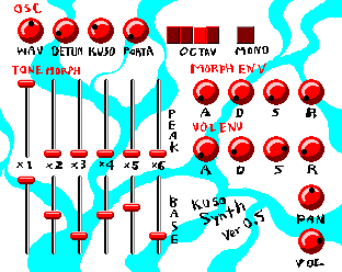 KusoSynth free software-synthesizer by g200kg