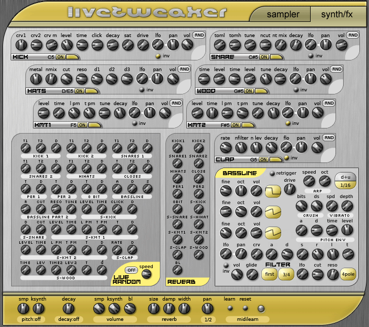LiveTweaker free software-synthesizer by Odo Synths