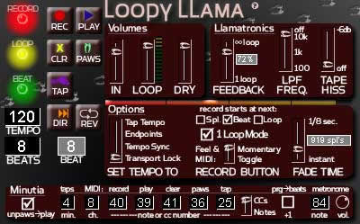 Loopy Llama free looper by Rekliner Records