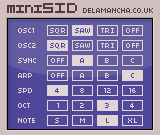 miniSID free software-synthesizer by de la Mancha