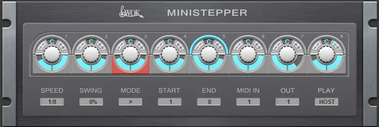 Ministepper free step-sequencer by WOK