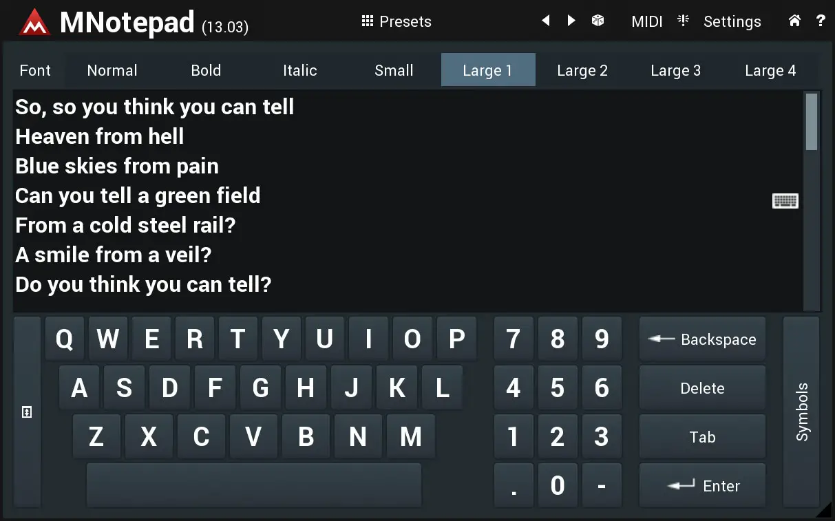 MNotepad free other-utility by MeldaProduction
