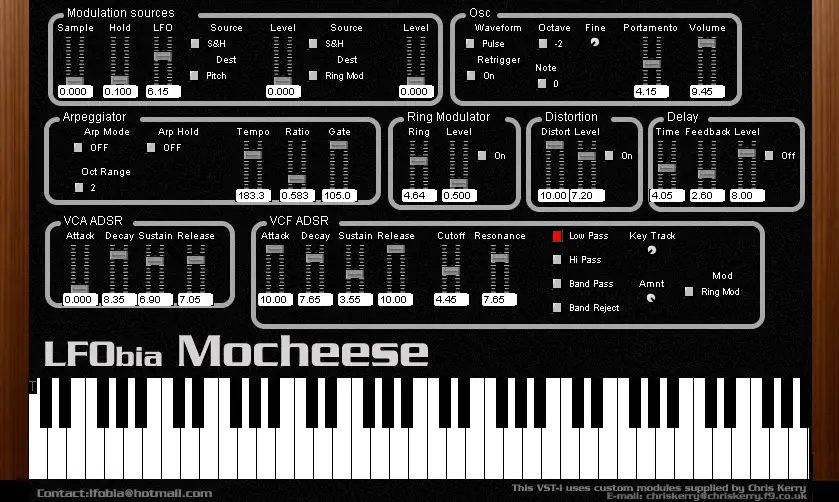 Mocheese free software-synthesizer by LFObia