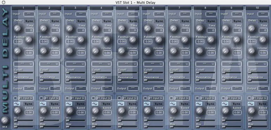 Multi Delay free delay | echo | filter by Arne Scheffler