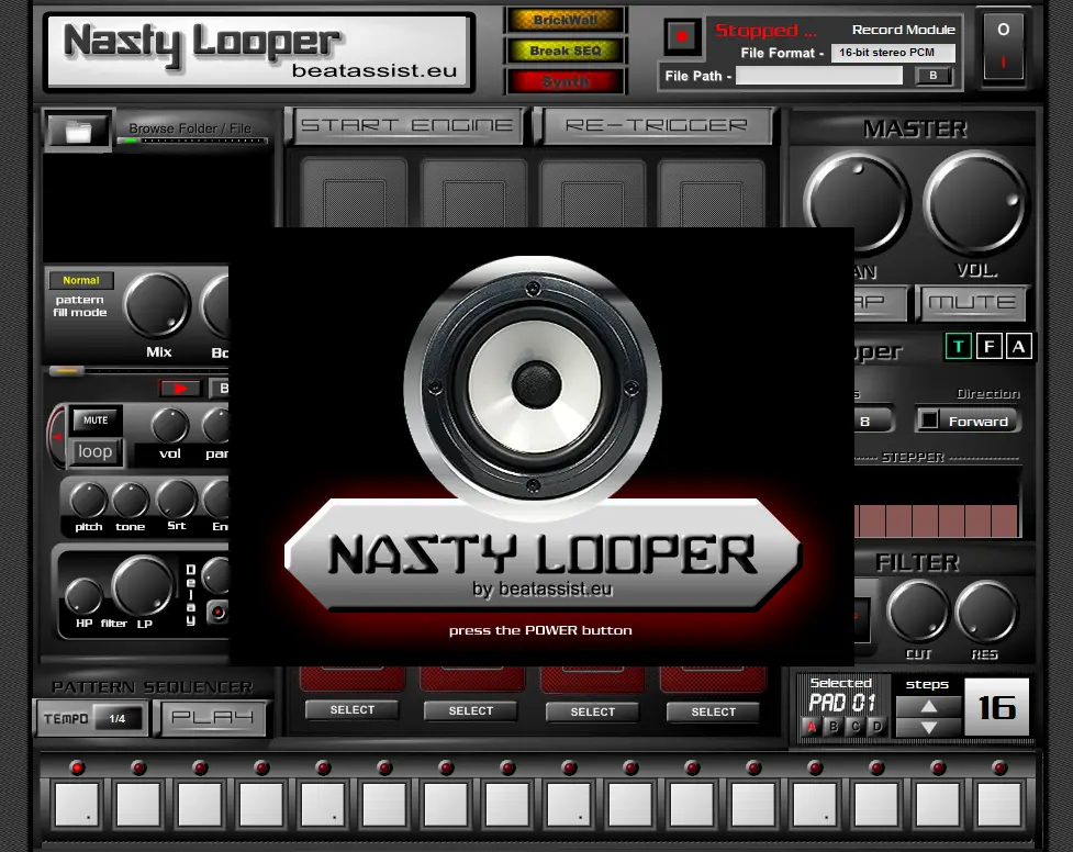 Nasty Looper free drum-sampler by beatassist.eu
