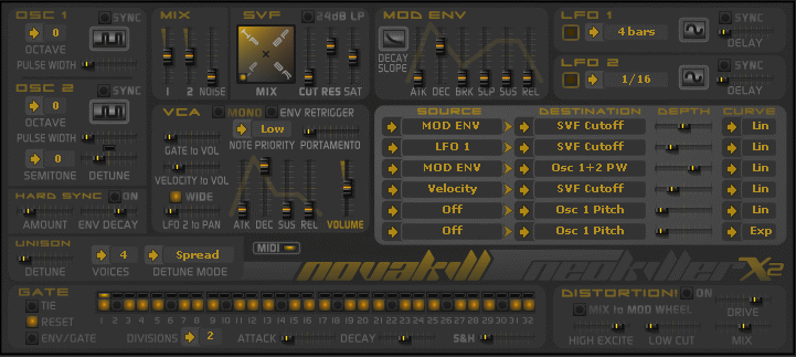 NEOkILLER X2 free software-synthesizer by NOVAkILL