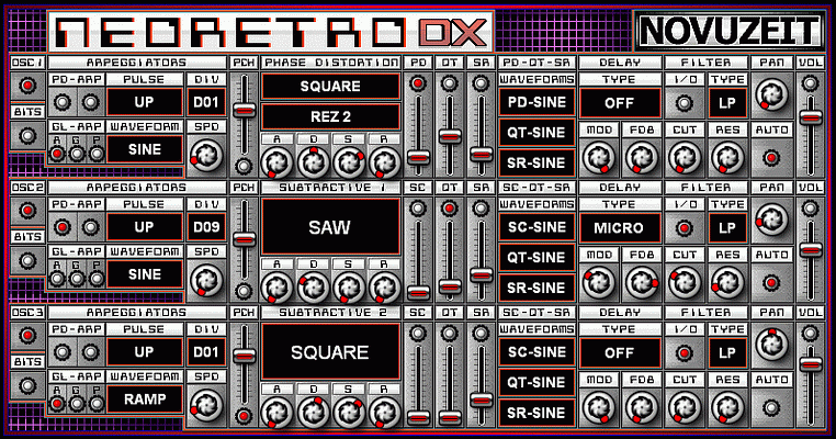 NeoRetro DX free software-synthesizer by NOVUZEIT