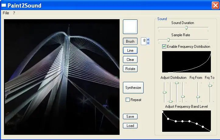Paint2Sound free software-synthesizer | audio-converter by DocNashSynths