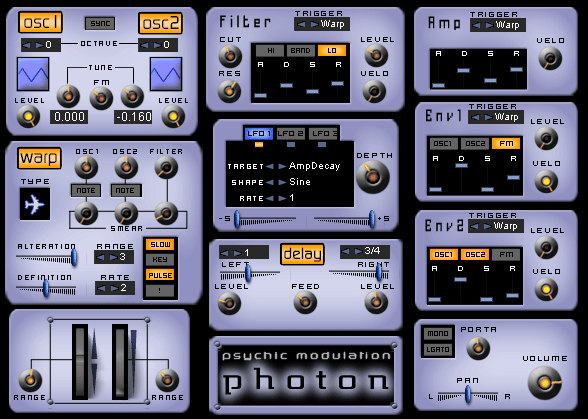 Photon free software-synthesizer by Psychic Modulation