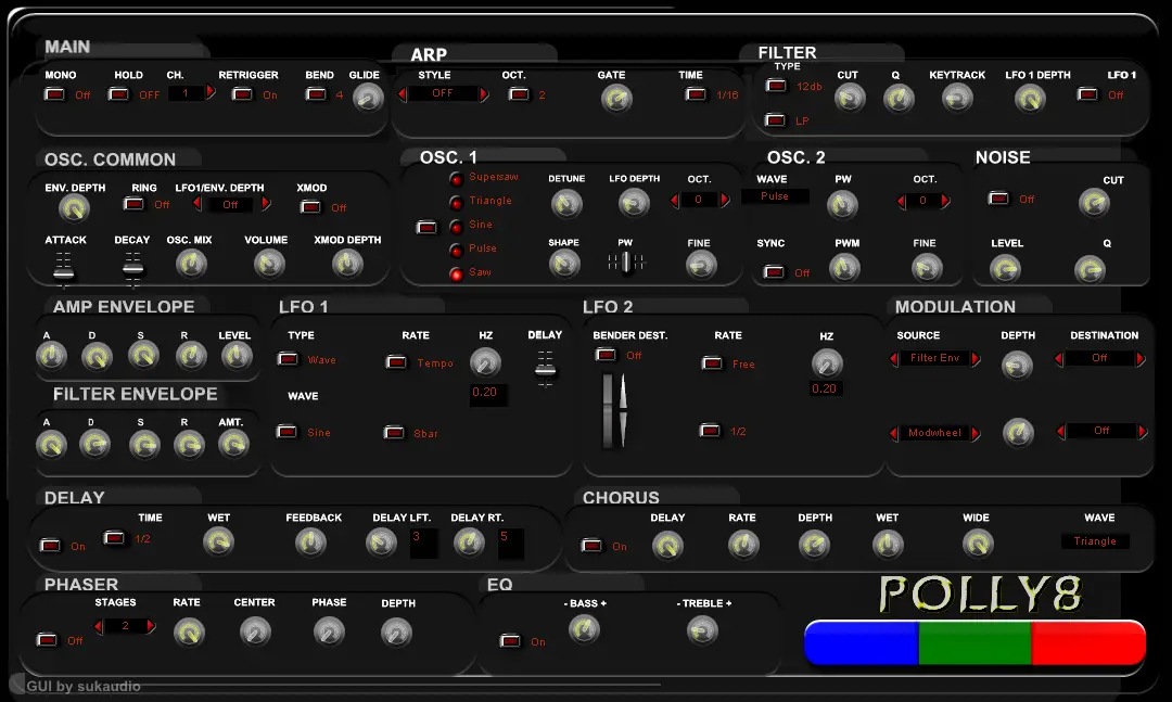 Polly8 free software-synthesizer by Osiris