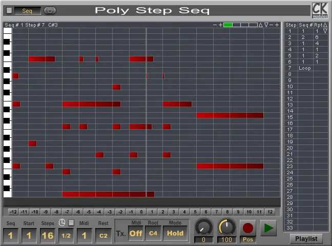 Poly Step Seq (Polyphonic Step Sequencer) free studio-tool by CK_Modules