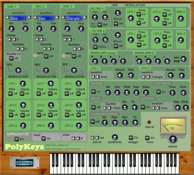 PolyKeys free software-synthesizer by ASWave