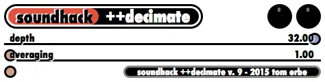 ++decimate free bit-crusher by Soundhack
