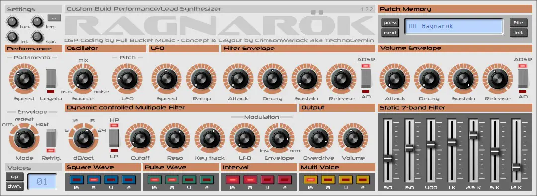 Ragnarök free software-synthesizer by Full Bucket Music