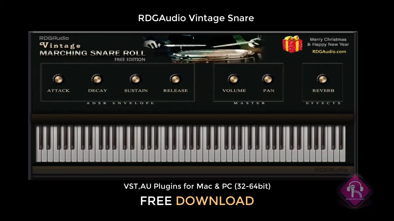 Vintage Marching Snare Roll free rompler by RDGAudio