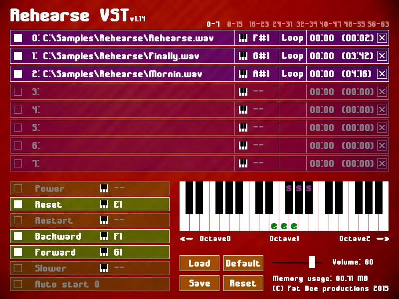 Rehearse VST free sampler by Fatbee Productions