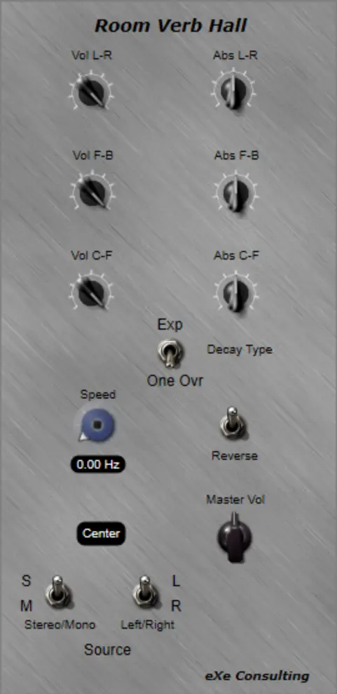 Room Verb Hall free reverb by EXE Consulting