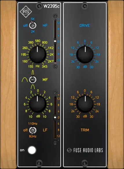 RS-W2395C free Neo Classic Baxandall EQ free saturation by Fuse Audio Labs
