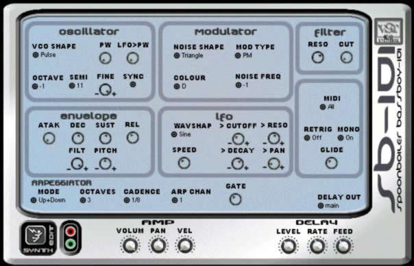 SB - 101 free software-synthesizer by Spoonboiler