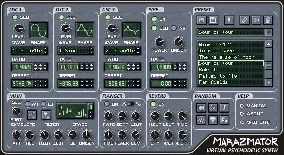 Marazmator free software-synthesizer by Stone Voices