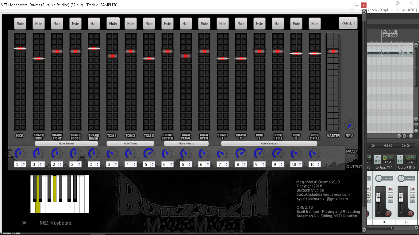 MegaMetal Drums free rompler by Burzukh Studios
