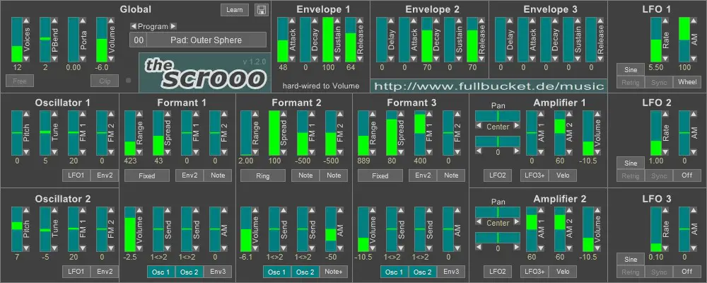 The scrooo free software-synthesizer by Full Bucket Music