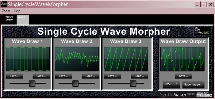 Single Cycle Wave Morpher free audio-editor | studio-tool by Ph D(J) Music