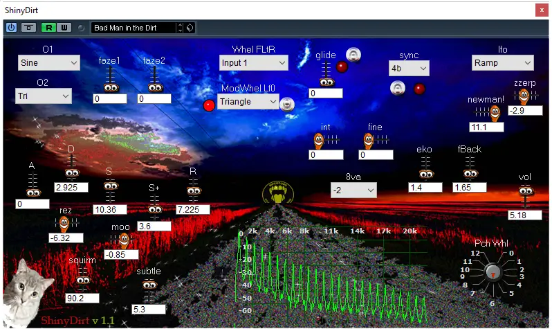 ShinyDirt free software-synthesizer by BipTunia Synths