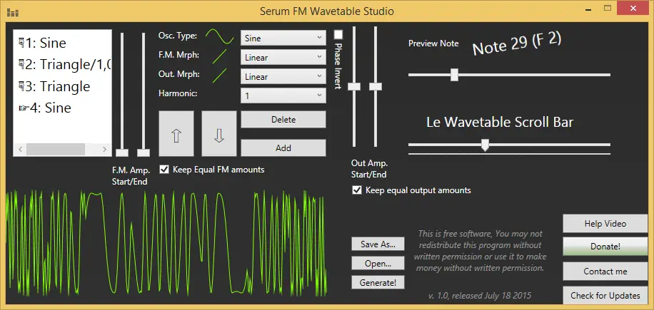 Serum FM Wavetable Studio free audio-editor | studio-tool by Glow Shrimp Software
