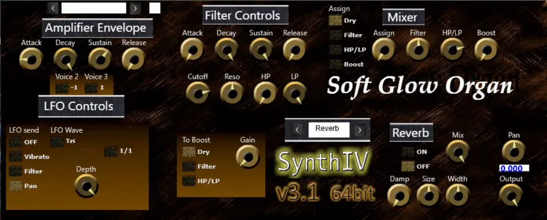 Soft Glow Organ 3 free rompler by SynthIV