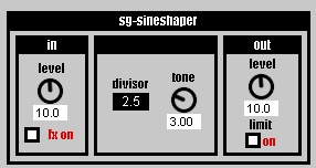 sg-sineshaper free waveshaper by Synthgeek