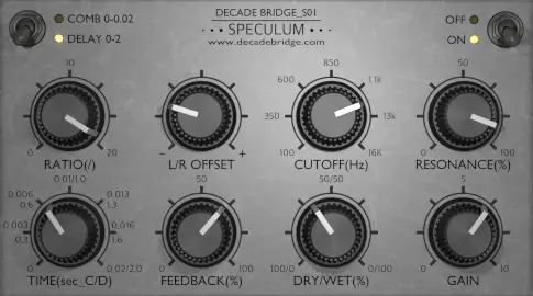 Speculumfree free multi-fx | delay | echo | chorus | flanger | phaser | filter by Decade Bridge