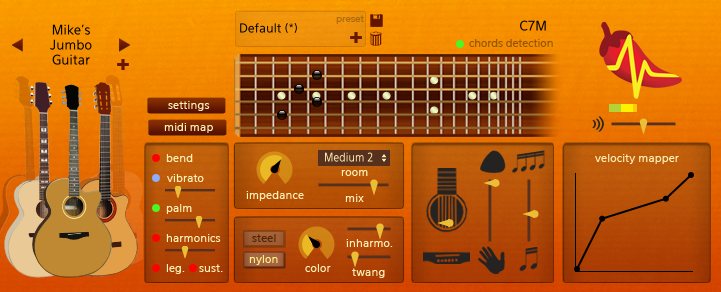 Spicy Guitar free software-synthesizer by Keolab