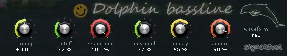 Dolphin Bassline free software-synthesizer by Signaldust