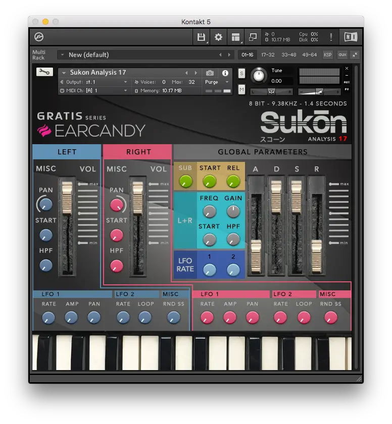 Earcandy Gratis Series Sukon Analysis 17 free soundbank by Earcandy