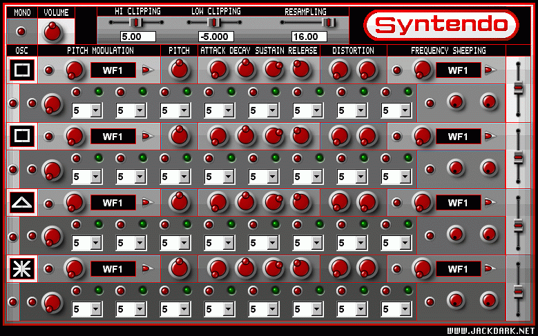 Syntendo free software-synthesizer by Jack Dark