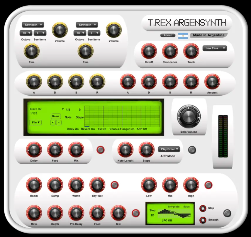 T.Rex ArgenSynth free software-synthesizer by Max Project