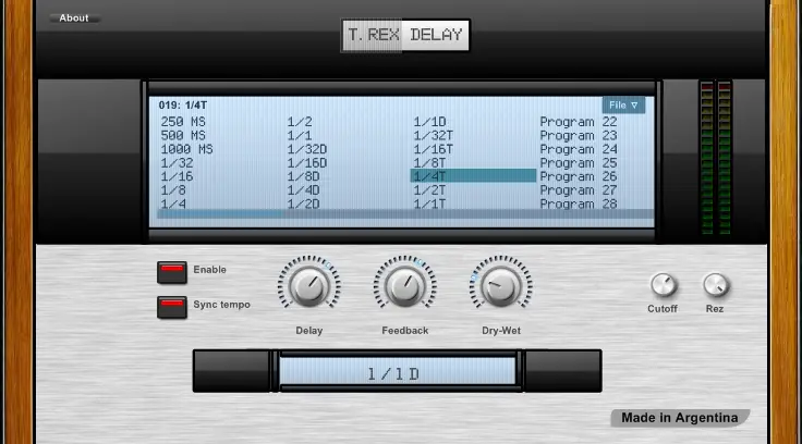 T. Rex Delay free delay by Max Project