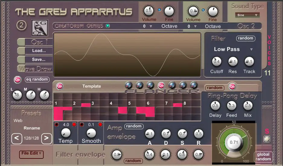 The Grey Apparatus-2 free software-synthesizer by Creatorum Genius Lab