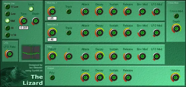 The Lizard free software-synthesizer by Krakli