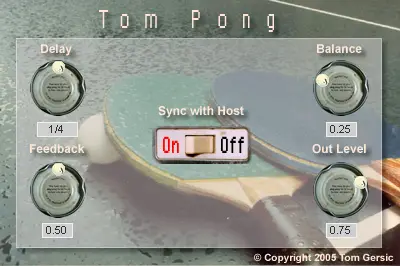 Tom Pong free delay | echo by Gersic.com