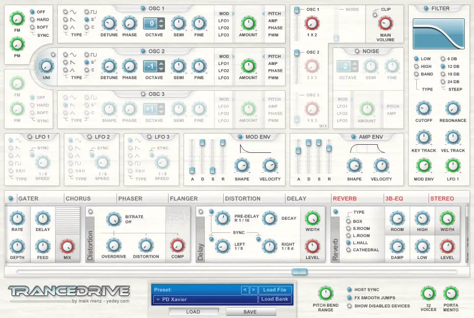 TranceDrive free software-synthesizer by Maik Menz