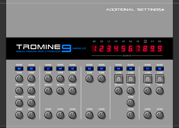 Tromine9 free drum-machine by MARVIN VST