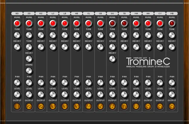 Tromine C free drum-machine by MARVIN VST