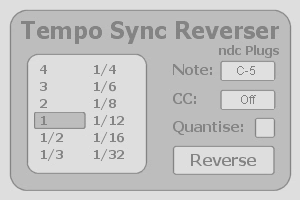 Tempo Sync Reverser free glitch by ndc Plugs